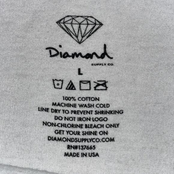 Diamond Supply Co. Virgin Mary Graphic White Crewneck Men’s Street T-Shirt Sz L - Picture 6 of 8